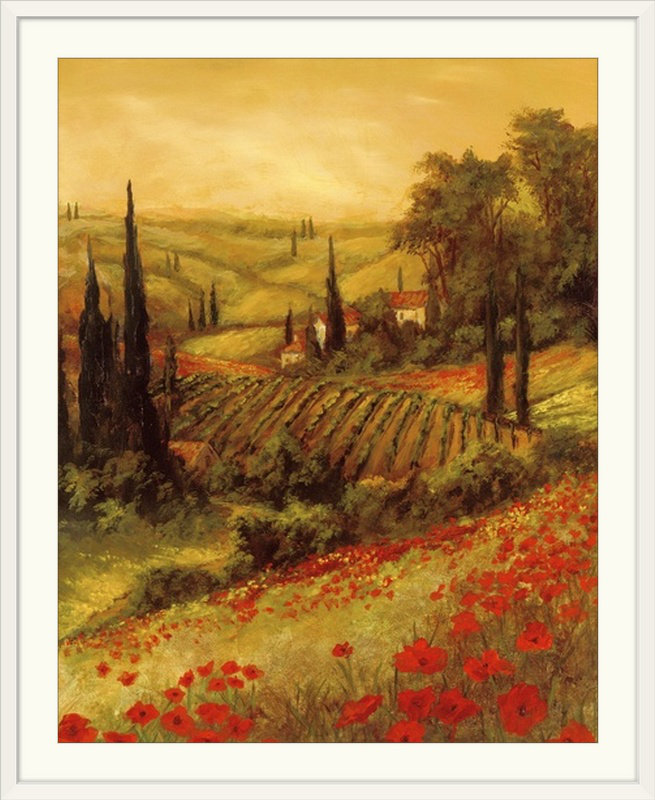 «Toscano Valley» par Art Fronckowiak - impression, H 30 po x l 24 po x P 1,5 po, Toile