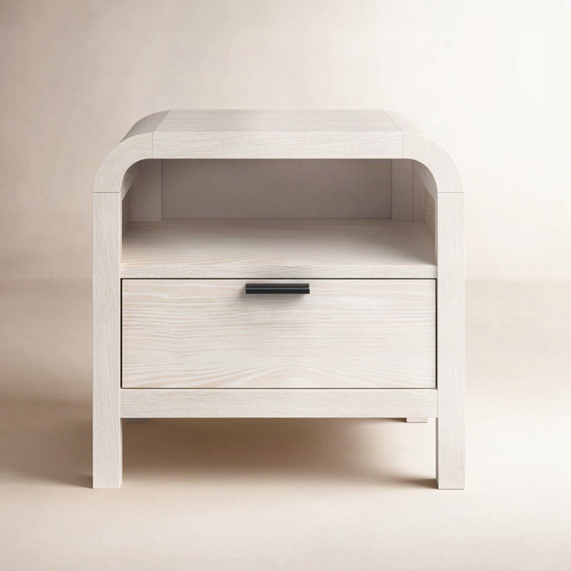 Essie 28" W 1-Drawer Nightstand, White