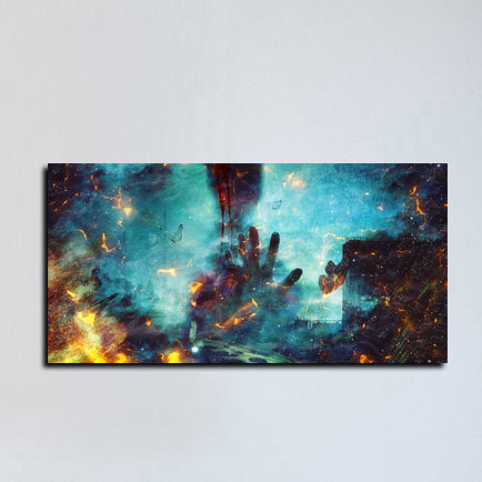 «Entre la vie et la mort» par Mario Sanchez Nevado, art mural sur toile, H 20 po x l 40 po