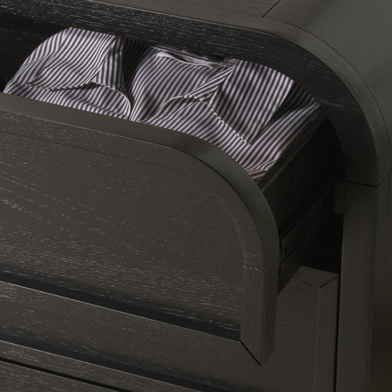 Commode 6 tiroirs Tosheba, Noir