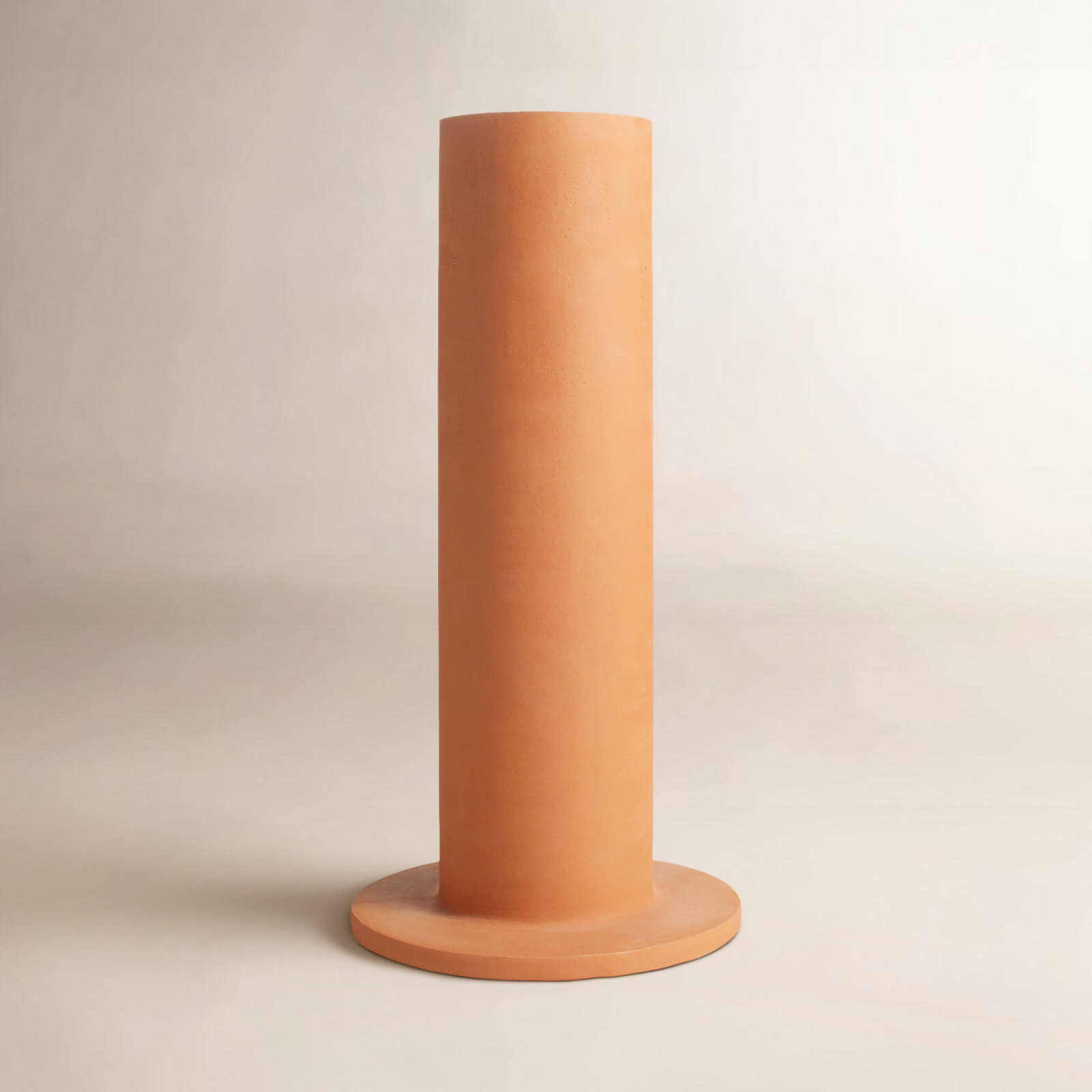 Flange Table Vase, 15" H x 7" W x 7" D
