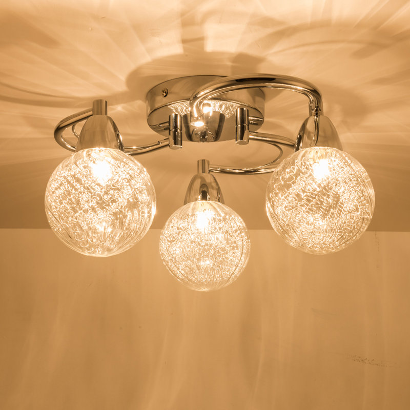 Humboldt Glass Semi Flush Mount