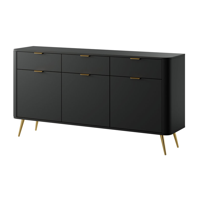 Aadhish 163.5cm Sideboard, Black