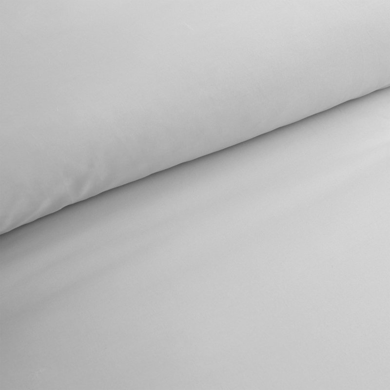 Reversible Percale Cotton Comforter Set, King Comforter + 2 King Shams, Gray