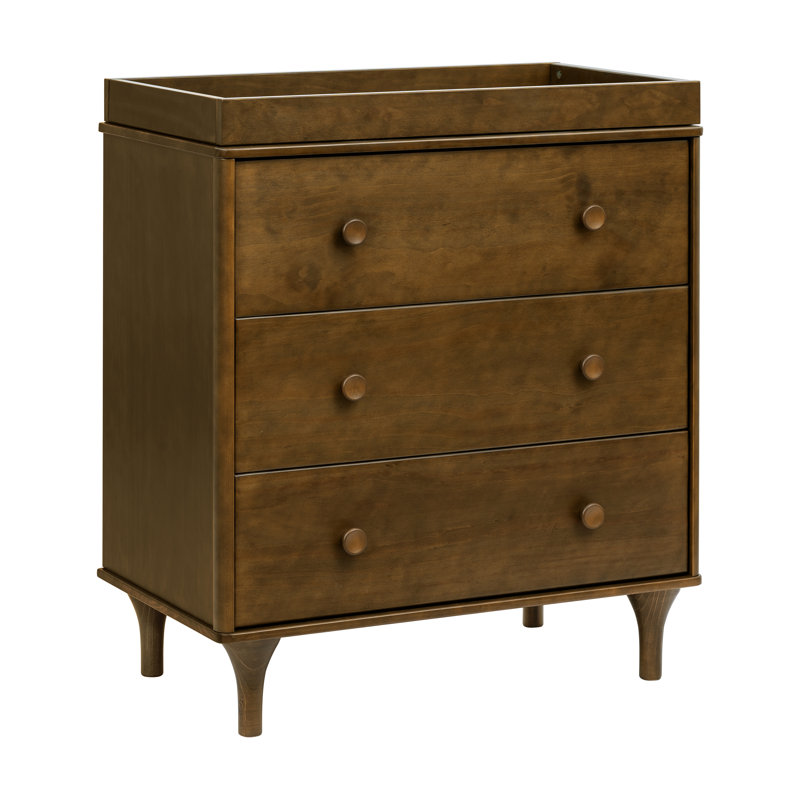 Lolly 3 Drawer Changing Table, Natural Walnut