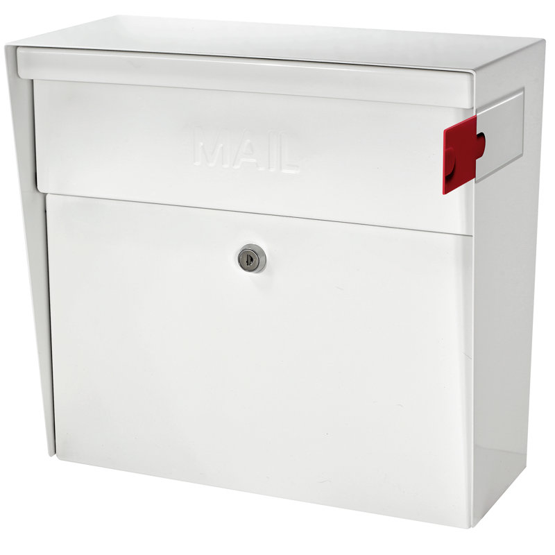 Mail Boss Metro Locking Wall Mounted Mailbox, Alpine White