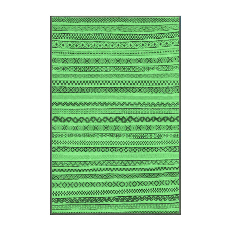 Kavitha Washable Geometric Indoor Rug, Runner 2' x 5'