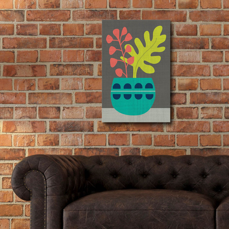«Clay Pot 4» par Chariklia Zarris, art mural en verre acrylique, H 24 po x l 16 po