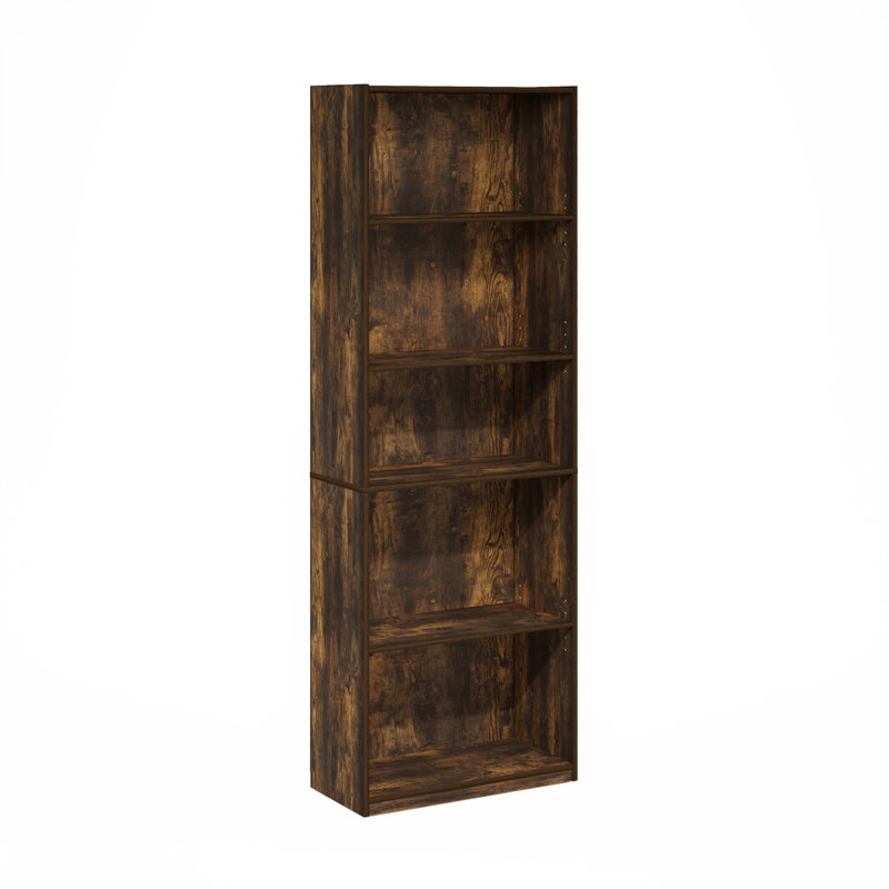Stanwyck 62.99cm W Standard Bookcase, Amber Pine, (5 Shelves) 181.41cm H x 62.99cm W x 29.49cm D
