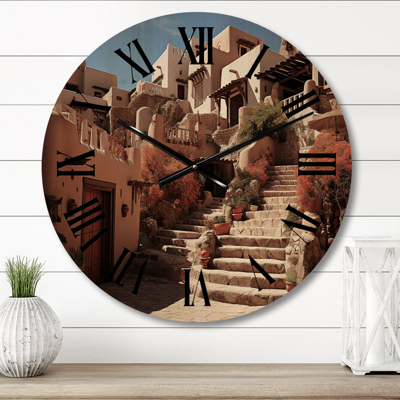 Horloge murale en bois massif Alkurhah, Petit