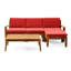 Canapé modulaire d'extérieur rouge en bois