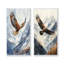 Aigle brun volant au-dessus de montagnes I - animaux, art mural 2 pièces-568431135-568431121