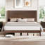 Lit plateforme en bois massif avec tête de lit 48,6 po Dezera-910788871-910788869