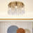 16" 5-Light Modern Crystal Ceiling Lighting Fixture