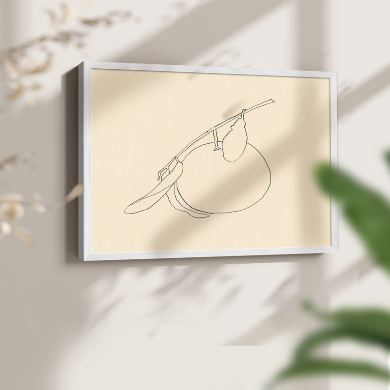 «Citrus Contour II», reproduction encadrée, H 8 po x l 10 po, Blanc
