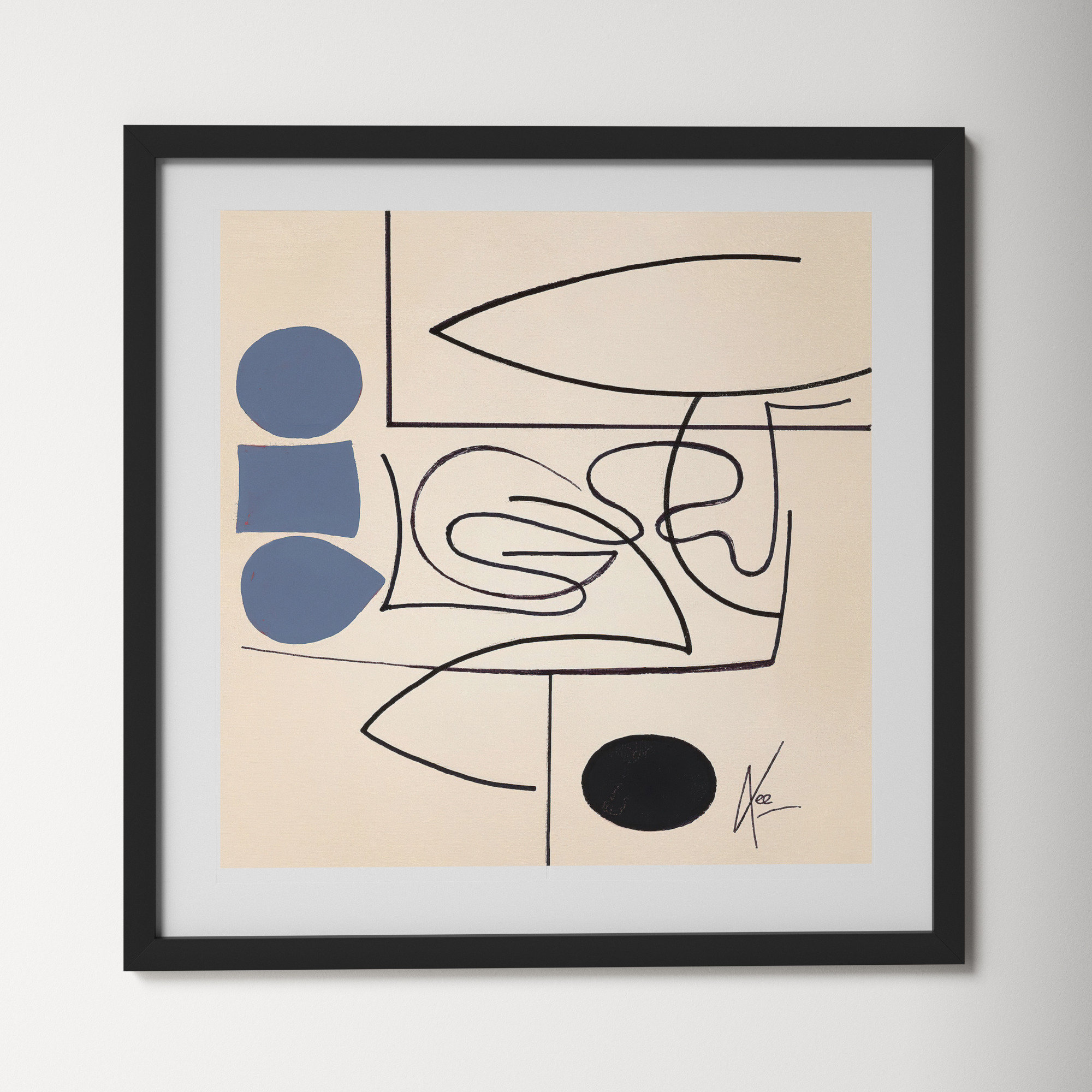 Reflection 2 by Lee Lessem, 44" H x 44" W x 1.25" D, Black