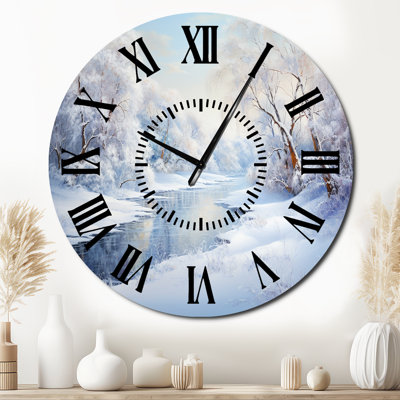 Horloge murale Winter River
