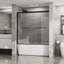 Smooth Sliding Aluminum Frame Shower Door Tempered Glass Matte Black Finish Bathroom Upgrade