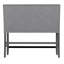 Banc rembourré gris avec dossier