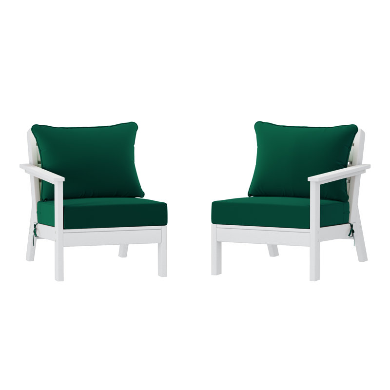 Ensemble de sièges profonds avec coussins, Green, White