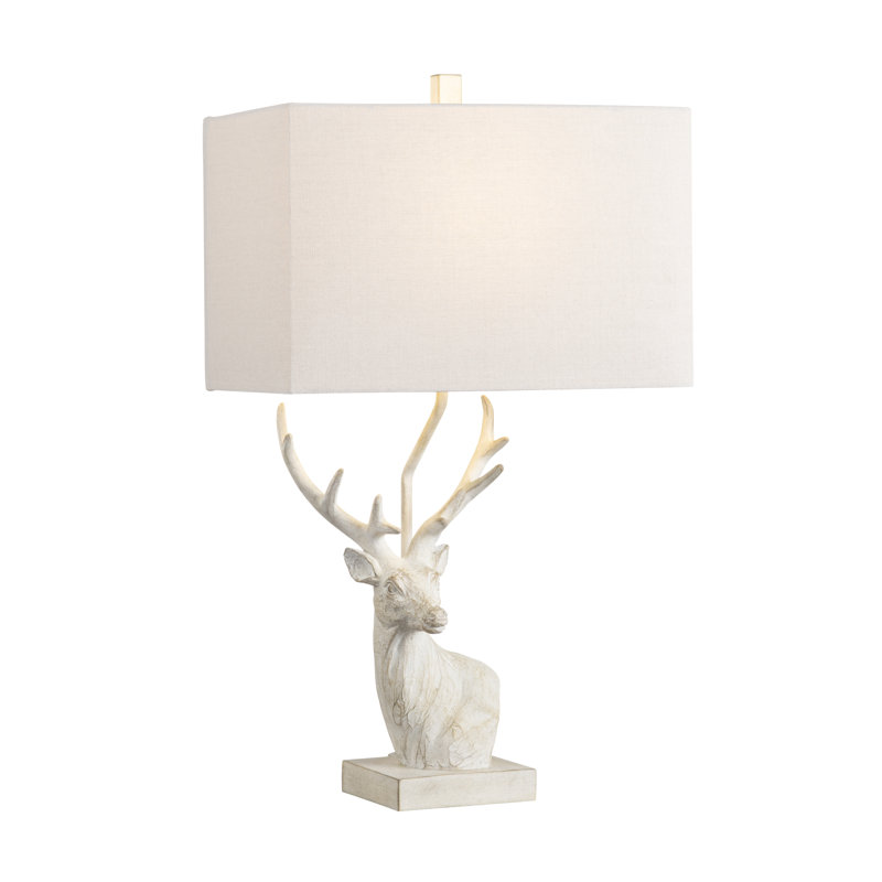27.75" Resin Table Lamp With Tan Shade