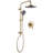 10" Solid Brass Exposed Round Shower Combo Set With Pressured Balanced Valve-81655762