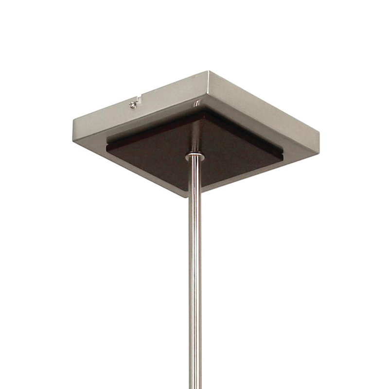 Luminaire suspendu carré simple 1 lumières avec accents de bois Mowbray