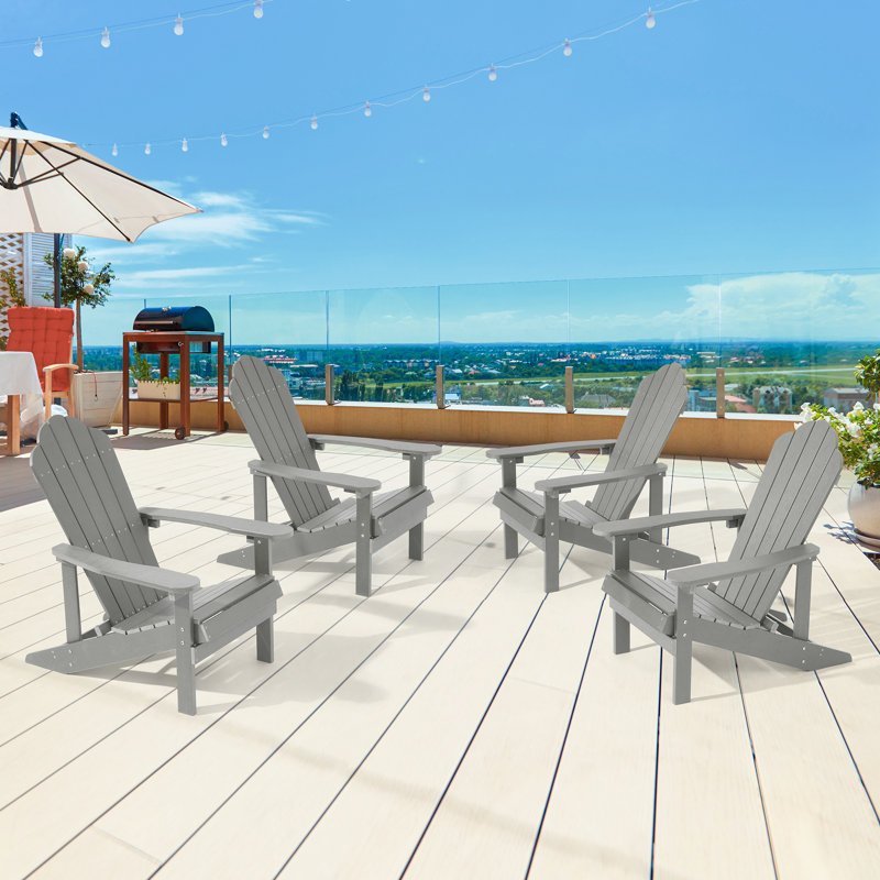 Chaise Adirondack Bergenfield, Gris clair