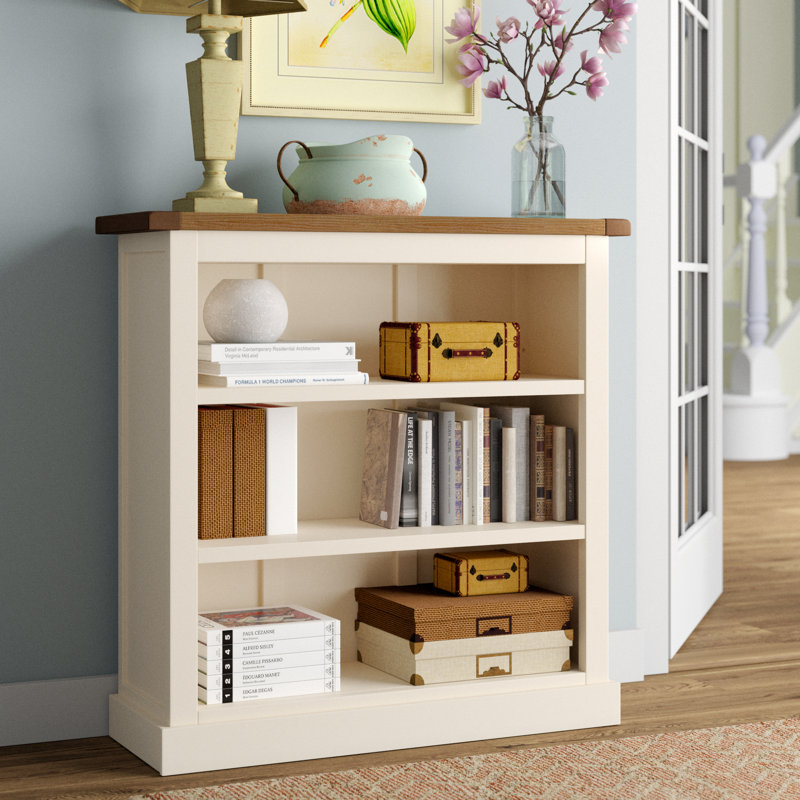 Queensbury 90cm H x 90cm W Standard Bookcase, Off White