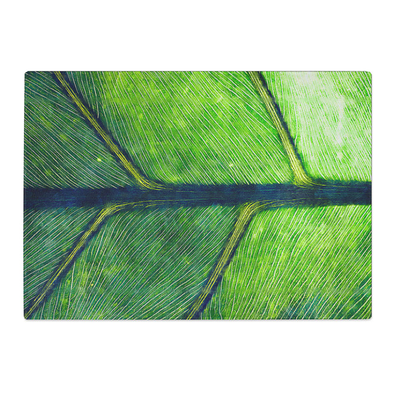 Leaf Detail Painting Chopping Board, 0.4cm H x 28.5cm W x 39cm L