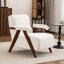 Chaise d'appoint rembourrée de style Mid-Century avec pieds en bois massif-1465627647