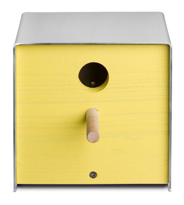 Nesting Box Mounted Birdhouse, Yellow