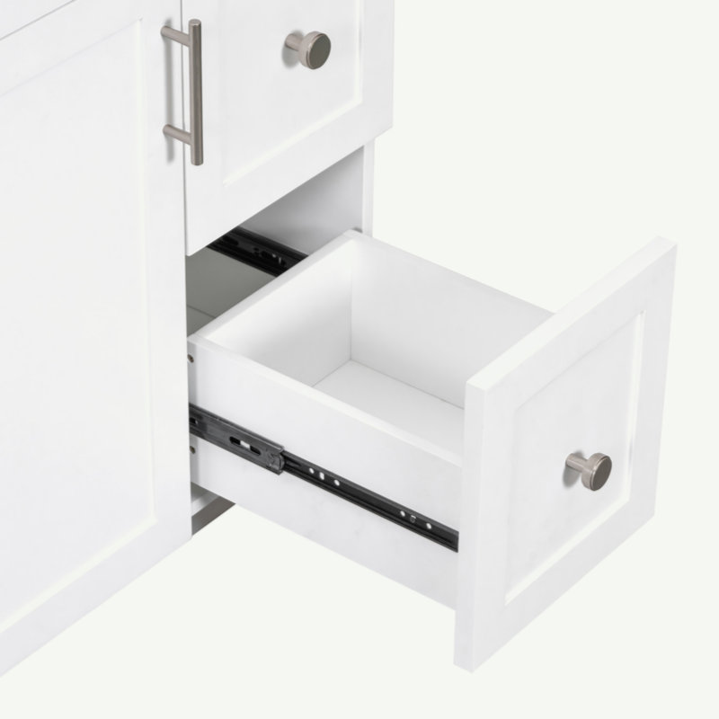 [Cabinet seulement] Meuble-lavabo blanc de 36 po (lavabo non inclus)