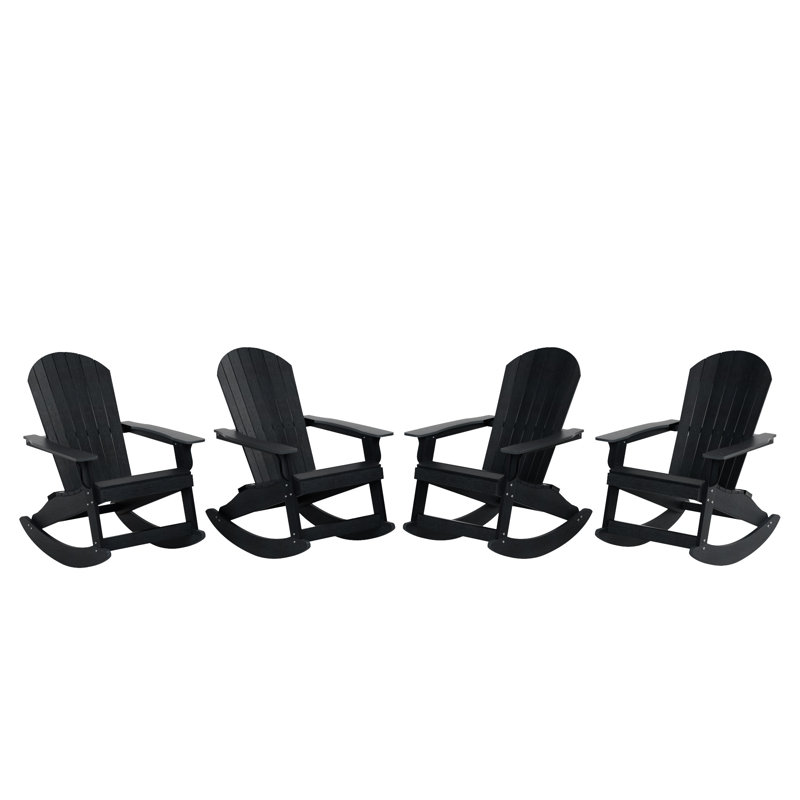 Chaise berçante Arrirack Adirondack pour l'extérieur Arrlo, Noir