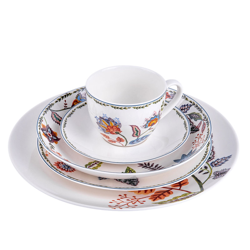 Lauda Porcelain China Dinnerware Set 5 Piece