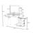 Makeup Vanity with Mirror, Lights, 5 Drawers and Storage Shelf-254556700