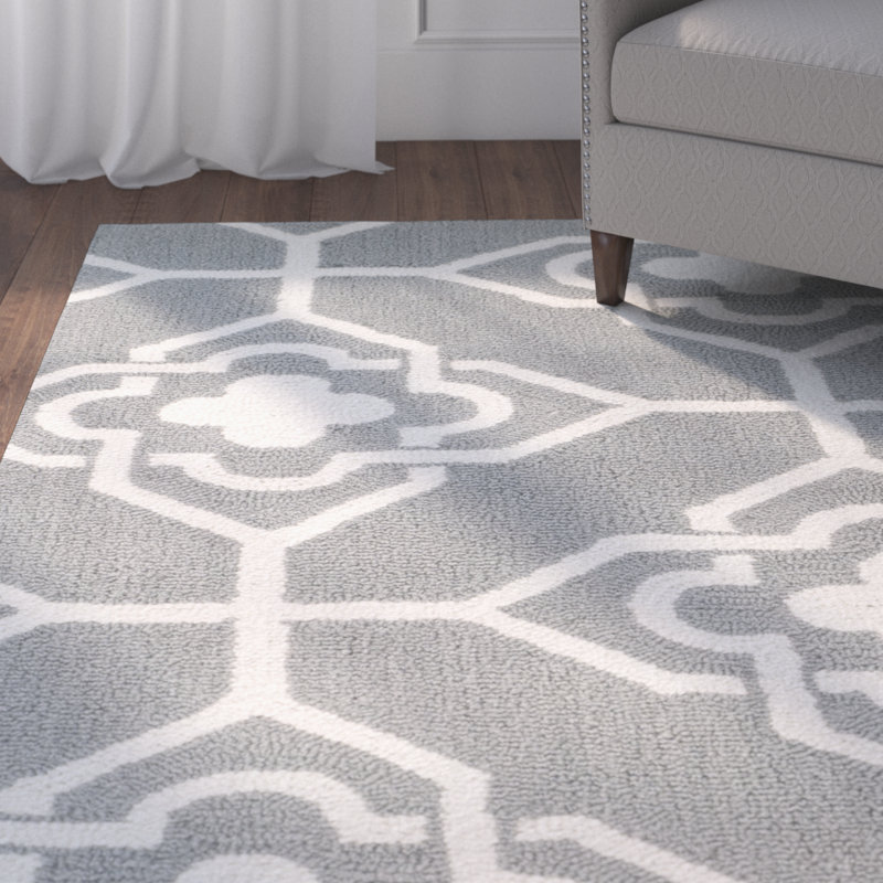 Tapis de performance géométrique crocheté à la main Four Seasons, Rectangle 8 pi x 10 pi