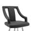 Tabouret tournant 30 "en similicuir et acier inoxydable brossé