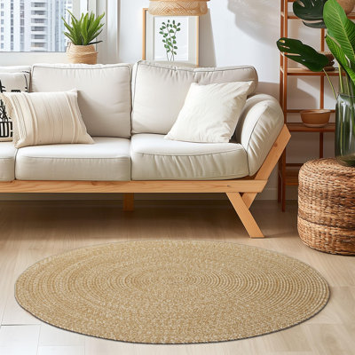 Tapis brun tressé à la main Élisondo
