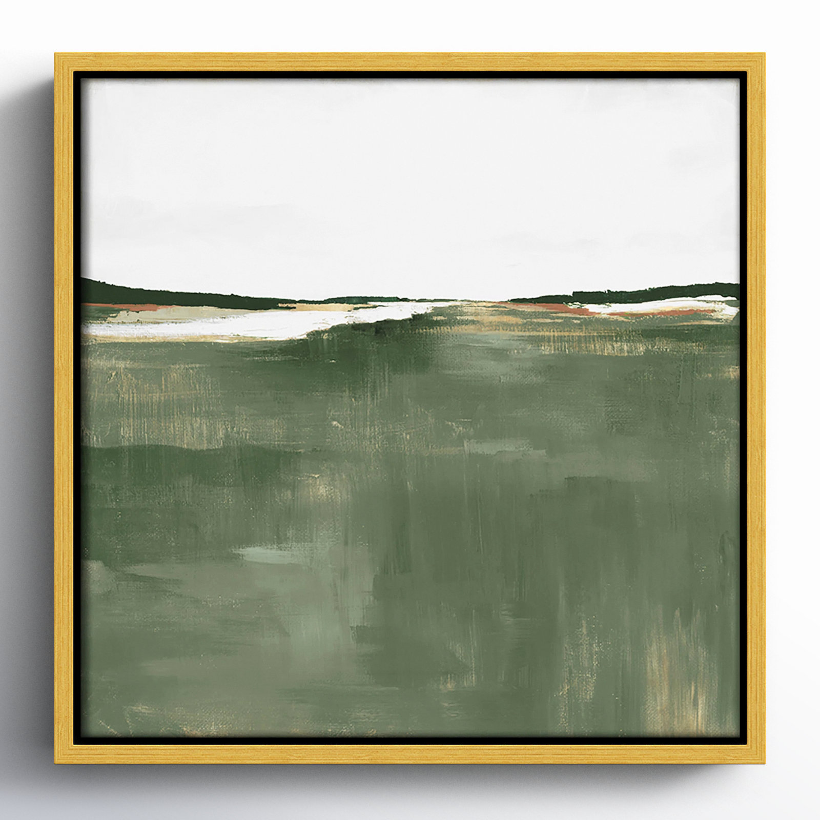 Dauntsey "Green Sea" Print by Isabelle Z, 13.5" H x 13.5" W, Gold