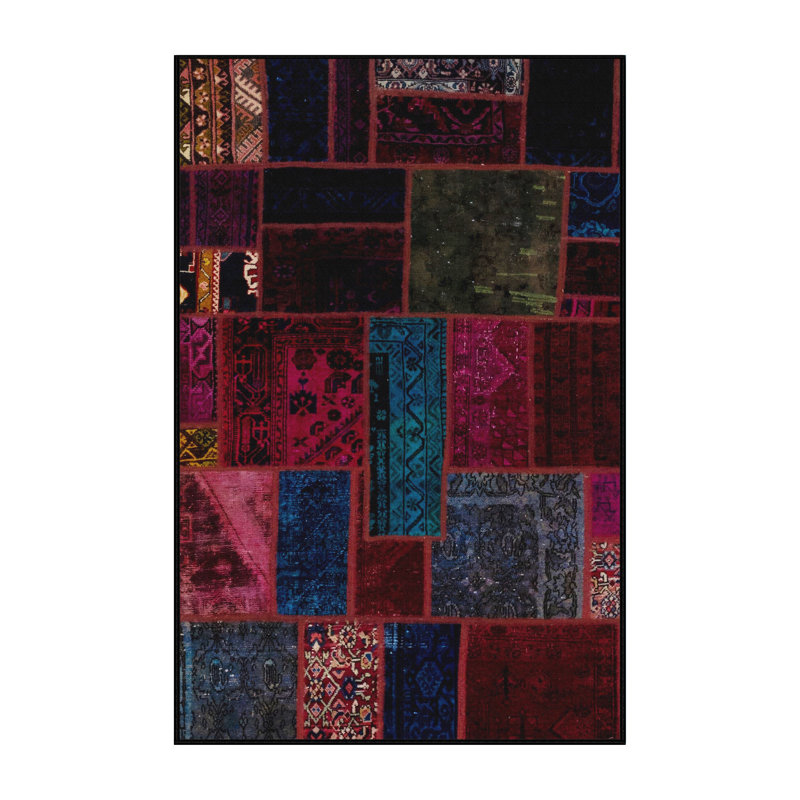 Tapis abstrait abstrait moderne, Rectangle 3 pi x 5 pi