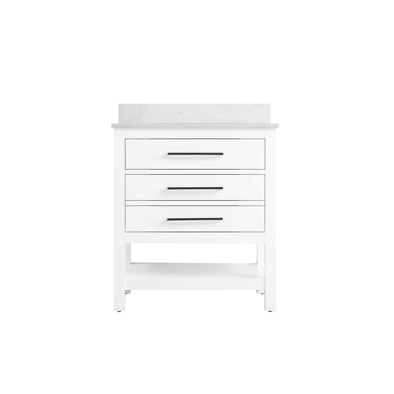 Meuble-lavabo simple 30 po_Moderne_VF60530-BS, Blanc