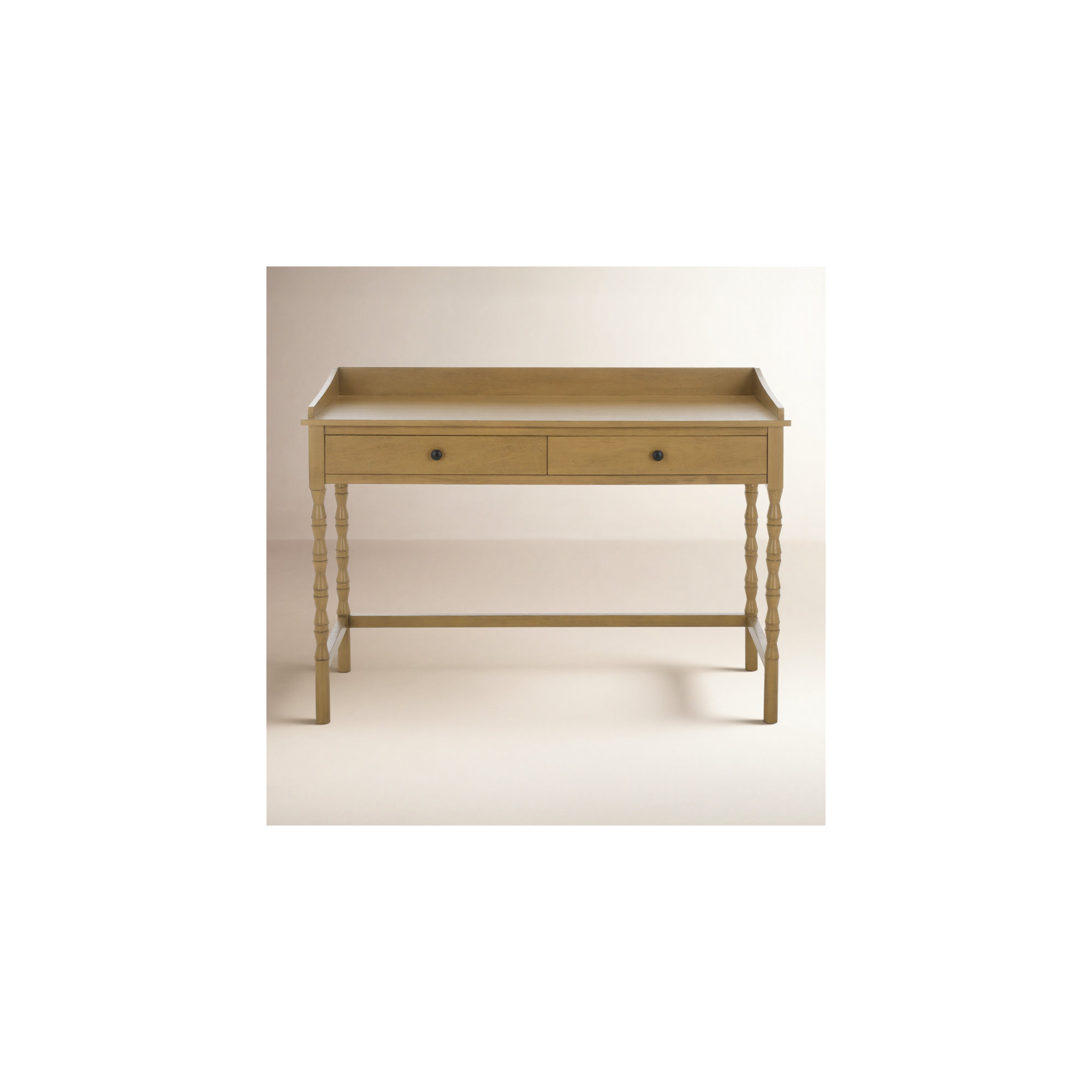 Mia Writing Desk with Drawers , Desert Brown