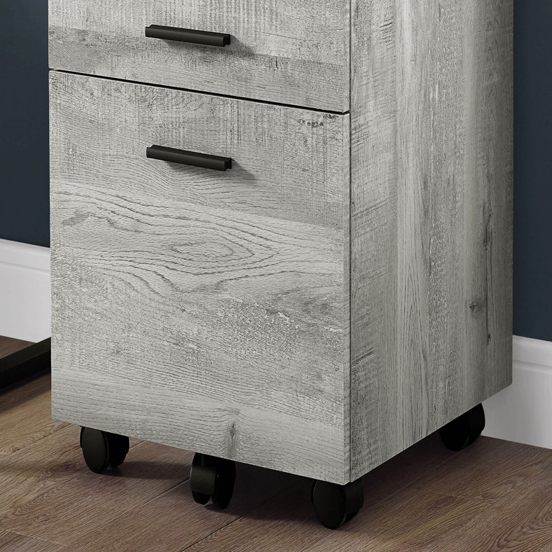 File Cabinet, Rolling Mobile, Storage Drawers, Printer Stand, Office, Work, Grey Laminate, Contemporary, Modern