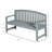 Gray 56" 2 Outdoor Wood Bench With And Armrest For Patio, Porch, Poolside, Balcony Balcony,