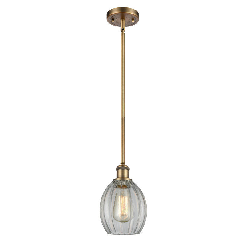 Luminaire suspendu sphère 1 lumière Bolduc, Ampoule non incluse, Blanc mat, Laiton brossé
