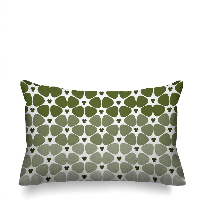Housse et insert de coussin rectangulaire d'extérieur Chacha, Vert