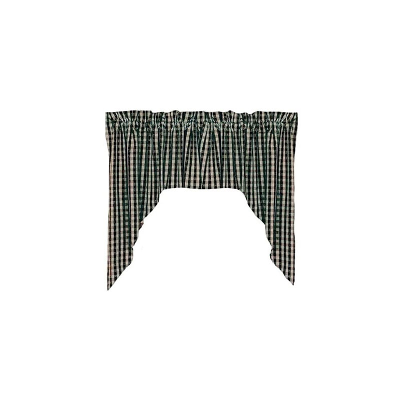 Criss Cotton Checkered Swag Window Valance