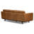 York 89" Full-Grain Genuine Leather Sofa