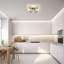 Stylish Flower-Shaped Dimmable Flush Mount with Remote